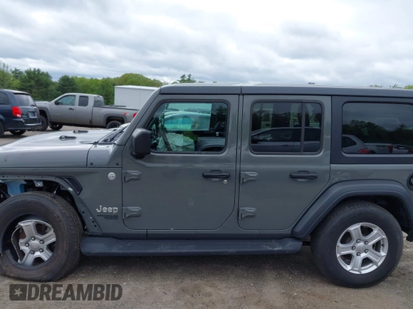 2020 Jeep Wrangler Unlimited Black and Tan with VIN 1C4HJXDG5LW187222, listed as a IAAI auction lot 42238194 with 9,237 mi miles and . Bid and sale history available at DreamBid. Image 14.