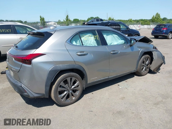 2020 Lexus UX 250h F Sport with VIN JTHR9JBH3L2036827, listed as a IAAI auction lot 42395337 with 50,096 mi miles and . Bid and sale history available at DreamBid. Image 4.