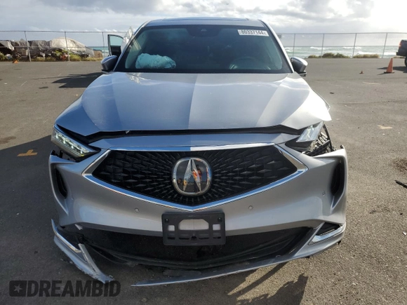2022 Acura MDX w/Technology Package with VIN 5J8YD9H49NL007619, listed as a Copart auction lot 80337144 with 57,335 mi miles and Salvage Title. Bid and sale history available at carsss.com. Image 5.