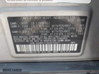 2010 Subaru Outback Premium All-Weather with VIN 4S4BRCCC6A3315421, listed as a IAAI auction lot 41888378 with 169,489 mi miles. Bid and sale history available at carsss.com. Image 9.
