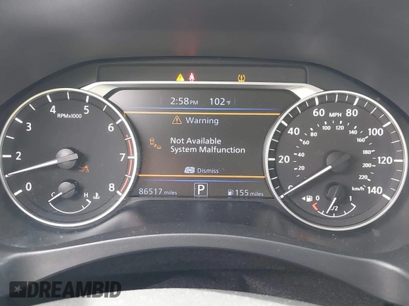 2020 Nissan Altima SR with VIN 1N4BL4CV9LC162426, listed as a IAAI auction lot 41887255 with 86,517 mi miles and . Bid and sale history available at carsss.com. Image 7.