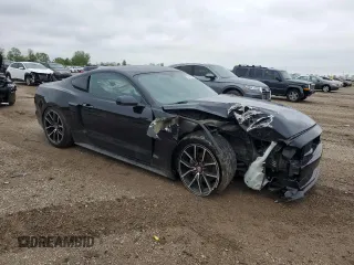 2017 Ford Mustang V6 with VIN 1FA6P8AMXH5212110, listed as a Copart auction lot 57043455 with 66,242 mi miles and Salvage title. Bid and sale history available at DreamBid. Image 4.