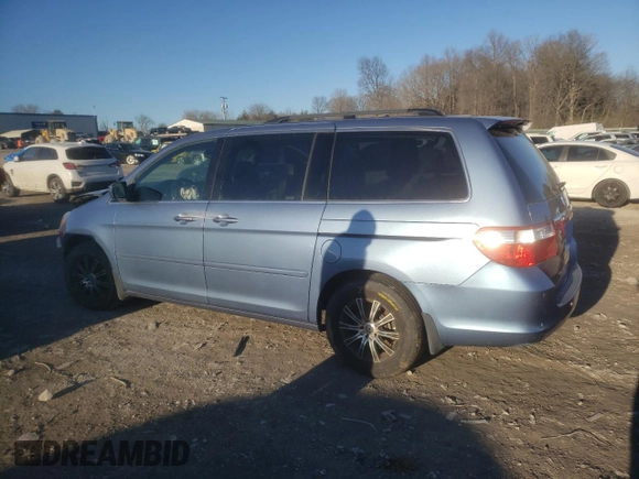 2005 Honda Odyssey TOURING with VIN 5FNRL38875B129436, listed as a Copart auction lot 89017365 with 0 mi miles and Salvage Title. Bid and sale history available at carsss.com. Image 2.