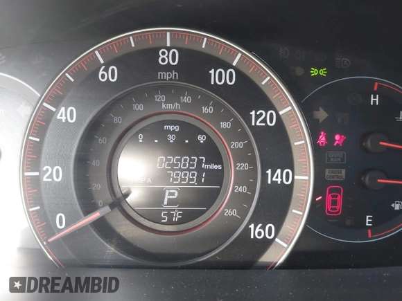 2017 Honda Accord Sedan Sport with VIN 1HGCR2F5XHA161819, listed as a IAAI auction lot 41798195 with 25,837 mi miles. Bid and sale history available at carsss.com. Image 7.