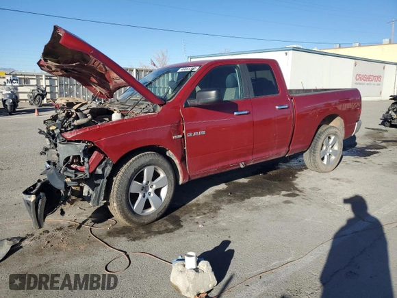 2010 Dodge 1500 SLT with VIN 1D7RB1GT5AS111825, listed as a Copart auction lot 46665345 with 175,885 mi miles and Salvage Title. Bid and sale history available at carsss.com. Image 1.
