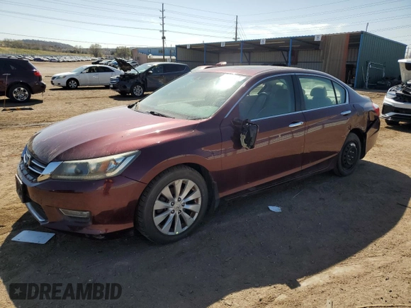 2013 Honda Accord EX-L with VIN 1HGCR2F88DA043689, listed as a Copart auction lot 52606555 with 135,000 mi miles and Clean Title. Bid and sale history available at DreamBid. Image 1.