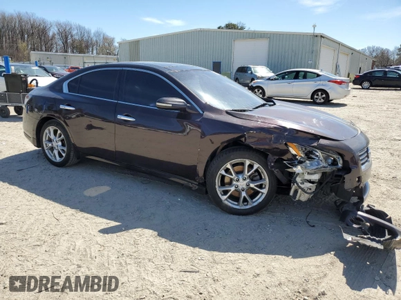 2014 Nissan Maxima S with VIN 1N4AA5AP6EC476727, listed as a Copart auction lot 49458125 with 141,656 mi miles and Salvage title. Bid and sale history available at DreamBid. Image 4.