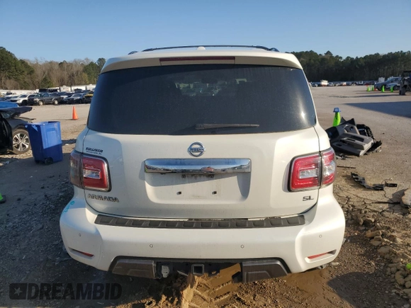 2019 Nissan Armada SL with VIN JN8AY2ND8KX009550, listed as a Copart auction lot 48514635 with 158,707 mi miles and Salvage Title. Bid and sale history available at carsss.com. Image 6.