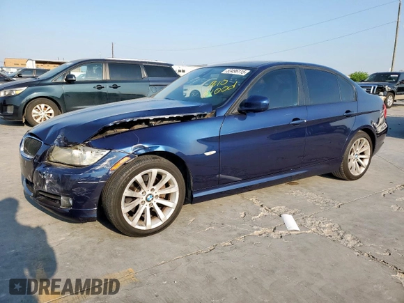 2011 BMW 3 Series 328i with VIN WBAPH5C50BA443612, listed as a Copart auction lot 53496115 with Not Provided miles and Salvage Title. Bid and sale history available at carsss.com. Image 1.