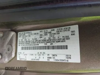 2013 Ford Escape SE with VIN 1FMCU9GX2DUC43098, listed as a IAAI auction lot 42687520 with 104,084 mi miles and . Bid and sale history available at DreamBid. Image 9.