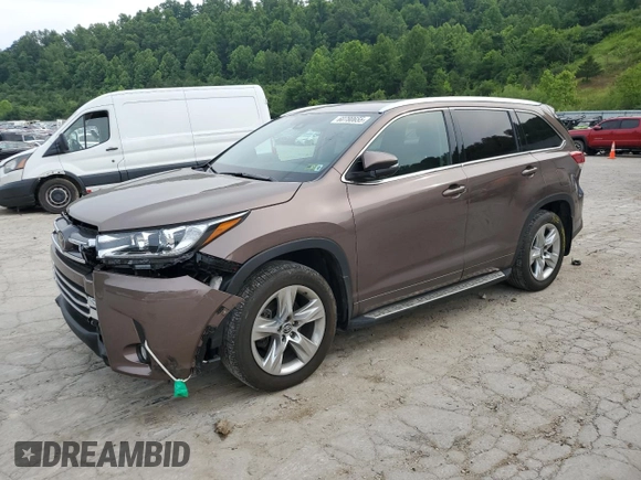 2018 Toyota Highlander Limited with VIN 5TDDZRFH9JS906459, listed as a Copart auction lot 60780655 with 32,068 mi miles and Salvage title. Bid and sale history available at DreamBid. Image 1.