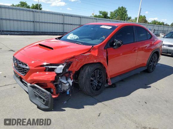2023 Subaru WRX Limited z VIN JF1VBAL65P9819006, wystawiony jako Copart lot #57825105 z przebiegiem 16 728 mil mil oraz Szkoda całkowita • Salvage title. Historia ofert i sprzedaży dostępna na DreamBid. Obrazek 1.
