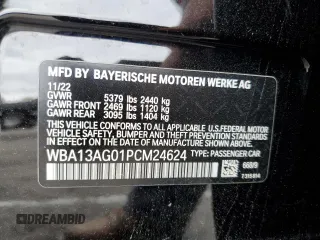 2023 BMW 5 Series 530e with VIN WBA13AG01PCM24624, listed as a Copart auction lot 55149855 with 26,022 mi miles and Salvage title. Bid and sale history available at DreamBid. Image 13.
