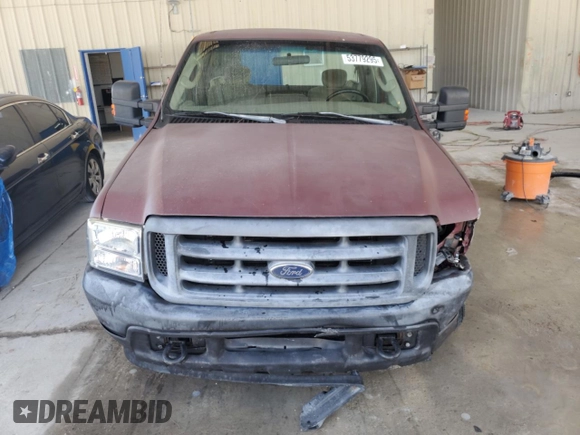 2004 Ford F-250 XL with VIN 1FTNX20L34EA06312, listed as a Copart auction lot 53779295 with 315,600 mi miles and Salvage title. Bid and sale history available at DreamBid. Image 5.