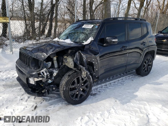 2016 Jeep Renegade Latitude with VIN ZACCJBBT7GPD64031, listed as a Copart auction lot 45688415 with 150,837 mi miles and Non Repairable. Bid and sale history available at carsss.com. Image 1.