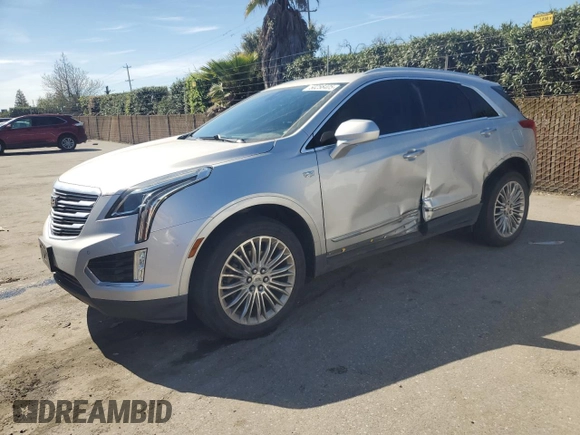 2017 Cadillac XT5 Luxury FWD with VIN 1GYKNBRS5HZ275228, listed as a Copart auction lot 50256405 with 57,480 mi miles and Salvage Title. Bid and sale history available at carsss.com. Image 1.