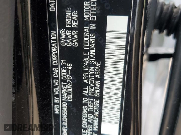 2018 Volvo S60 Dynamic z VIN YV126MFL8J2456490, wystawiony jako Copart lot #56557475 z przebiegiem 70 224 mil mil oraz Szkoda całkowita • Salvage title. Historia ofert i sprzedaży dostępna na DreamBid. Obrazek 12.
