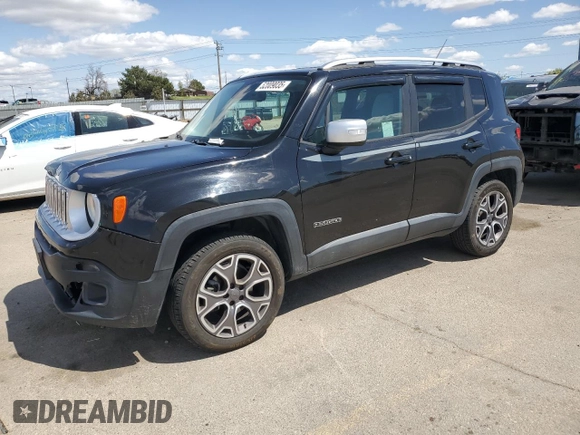 2015 Jeep Renegade Limited with VIN ZACCJBDT4FPB26634, listed as a Copart auction lot 52009035 with 92,995 mi miles and Salvage title. Bid and sale history available at DreamBid. Image 1.