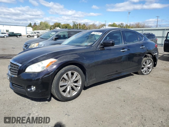 2013 Infiniti M37 with VIN JN1BY1AR0DM605108, listed as a Copart auction lot 75910244 with 94,284 mi miles and Salvage Title. Bid and sale history available at carsss.com. Image 1.