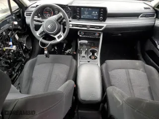 2021 Kia K5 LXS with VIN 5XXG14J2XMG044997, listed as a Copart auction lot 43596035 with 93,381 mi miles and Salvage Title. Bid and sale history available at carsss.com. Image 8.