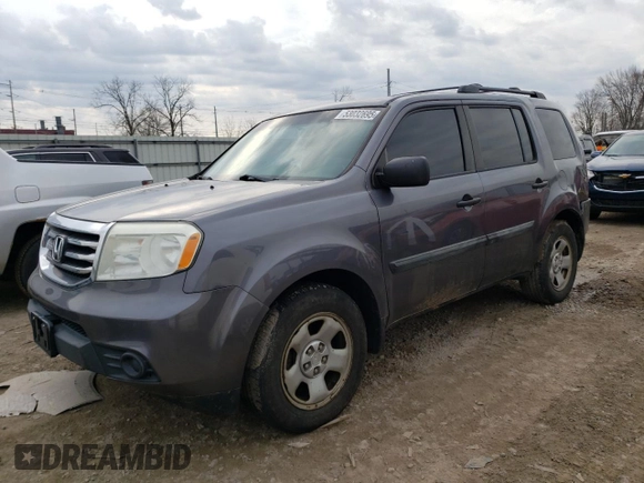 2015 Honda Pilot LX with VIN 5FNYF4H25FB066830, listed as a Copart auction lot 53032695 with 123,208 mi miles and Clean Title. Bid and sale history available at DreamBid. Image 1.