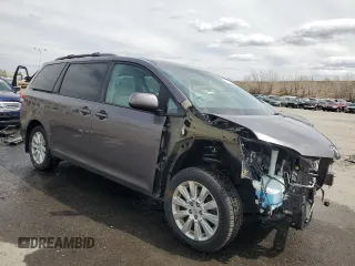 2012 Toyota Sienna LE with VIN 5TDJK3DC8CS047122, listed as a Copart auction lot 52036115 with 76,869 mi miles and Salvage Title. Bid and sale history available at carsss.com. Image 4.