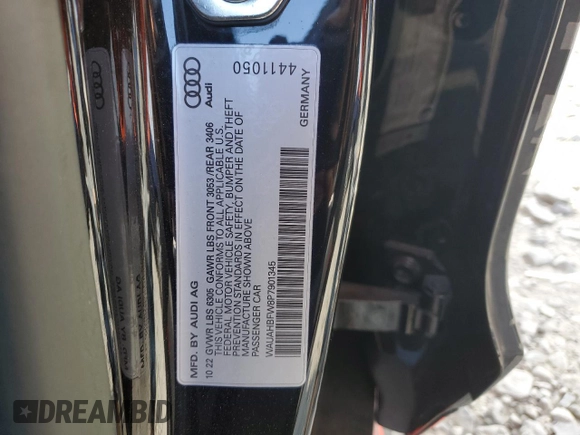 2023 Audi RS e-tron GT z VIN WAUAHBFW8P7901345, wystawiony jako Copart lot #71465134 z przebiegiem 17 345 mil mil oraz Szkoda całkowita • Salvage title. Historia ofert i sprzedaży dostępna na DreamBid. Obrazek 12.