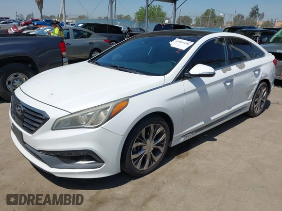 2015 Hyundai Sonata Sport with VIN 5NPE34ABXFH195251, listed as a IAAI auction lot 42002496 with 142,381 mi miles and . Bid and sale history available at carsss.com. Image 18.