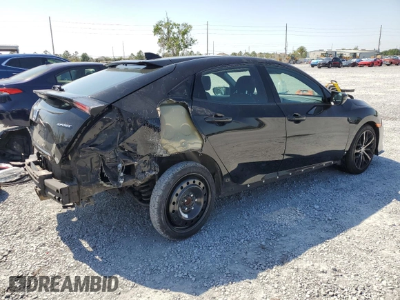 2021 Honda Civic Sport with VIN SHHFK7H4XMU217646, listed as a Copart auction lot 52574945 with 77,731 mi miles and Salvage Title. Bid and sale history available at DreamBid. Image 3.