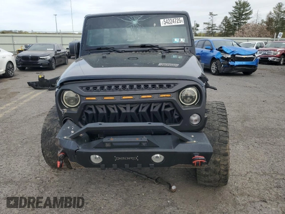 2017 Jeep Wrangler Unlimited Sport with VIN 1C4BJWDG6HL678021, listed as a Copart auction lot 54224725 with 97,644 mi miles and Salvage title. Bid and sale history available at DreamBid. Image 5.