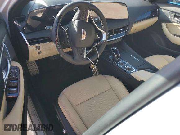 2025 Cadillac CT5 Premium Luxury with VIN 1G6DN5RW9S0100675, listed as a Copart auction lot 77497624 with Not provided miles and Salvage title. Bid and sale history available at DreamBid. Image 8.