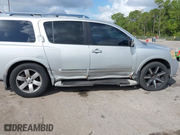2011 Nissan Armada SV with VIN 5N1BA0ND4BN614763, listed as a IAAI auction lot 41590417 with 154,860 mi miles and . Bid and sale history available at DreamBid. Image 6.