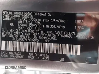 2020 Lexus NX 300 z VIN JTJDARBZ5L5009845, wystawiony jako IAAI lot #42160884 z przebiegiem 40 001 mil mil oraz . Historia ofert i sprzedaży dostępna na DreamBid. Obrazek 9.