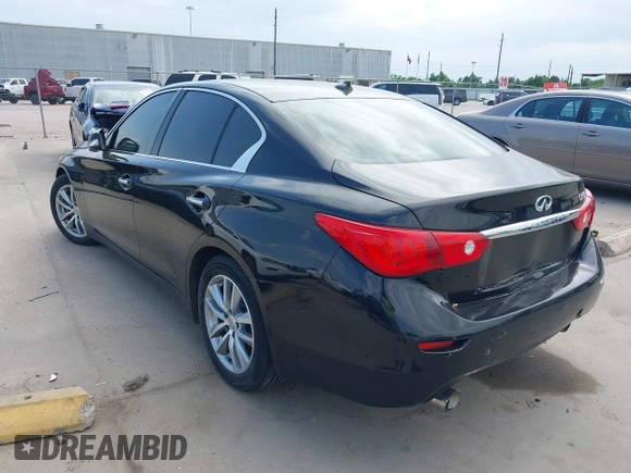 2015 Infiniti Q50 Premium with VIN JN1BV7AP1FM342558, listed as a IAAI auction lot 41975803 with 140,603 mi miles. Bid and sale history available at carsss.com. Image 3.