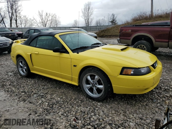 2001 Ford Mustang GT Deluxe with VIN 1FAFP45X71F240069, listed as a Copart auction lot 47072025 with 75,473 mi miles and Clean Title. Bid and sale history available at carsss.com. Image 4.