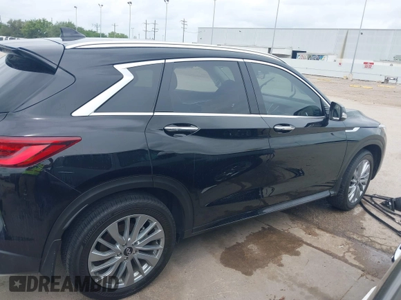 2024 Infiniti QX50 Luxe with VIN 3PCAJ5BA7RF101801, listed as a IAAI auction lot 42109462 with 15,768 mi miles and . Bid and sale history available at DreamBid. Image 14.