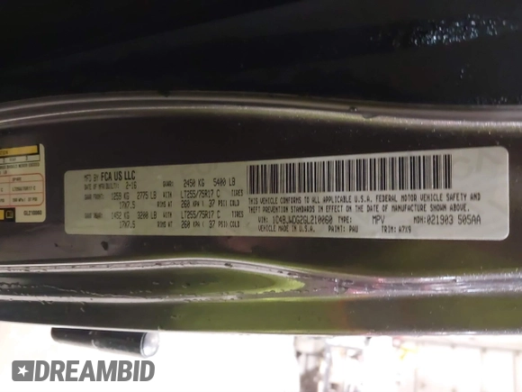 2016 Jeep Wrangler Unlimited Sport with VIN 1C4BJWDG2GL210060, listed as a IAAI auction lot 41546979 with 13,542 mi miles and . Bid and sale history available at DreamBid. Image 9.