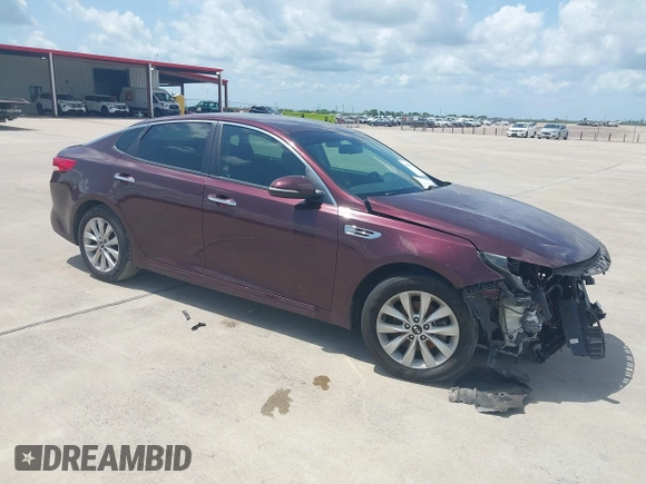 2017 Kia Optima LX with VIN 5XXGT4L3XHG124631, listed as a IAAI auction lot 42383856 with 116,563 mi miles and . Bid and sale history available at DreamBid. Image 1.