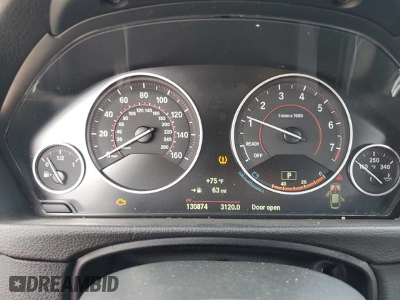 2015 BMW 4 Series 428i xDrive with VIN WBA4A7C53FD415066, listed as a Copart auction lot 61880545 with 130,874 mi miles and Salvage title. Bid and sale history available at DreamBid. Image 9.