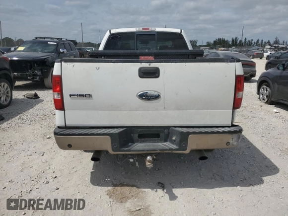 2006 Ford F-150 XLT with VIN 1FTPX12556KB94921, listed as a Copart auction lot 53931855 with 88,333 mi miles and Salvage title. Bid and sale history available at DreamBid. Image 6.