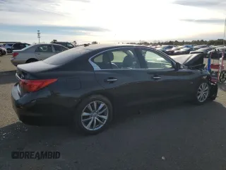 2014 Infiniti Q50 Premium with VIN JN1BV7ARXEM688219, listed as a Copart auction lot 41666885 with 143,813 mi miles and Salvage Title. Bid and sale history available at carsss.com. Image 3.