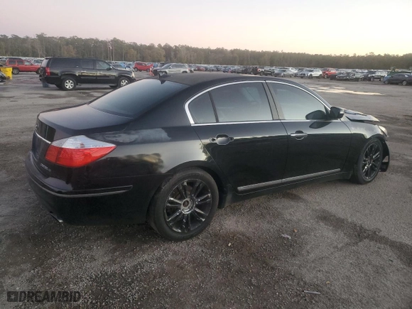 2010 Hyundai Genesis with VIN KMHGC4DF3AU097356, listed as a Copart auction lot 84200944 with 0 mi miles and Salvage Title. Bid and sale history available at carsss.com. Image 3.