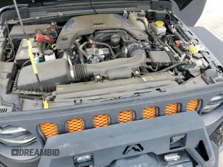 2021 Jeep Wrangler Unlimited Rubicon with VIN 1C4HJXFG5MW542260, listed as a Copart auction lot 59476655 with 19,870 mi miles and Salvage title. Bid and sale history available at DreamBid. Image 12.