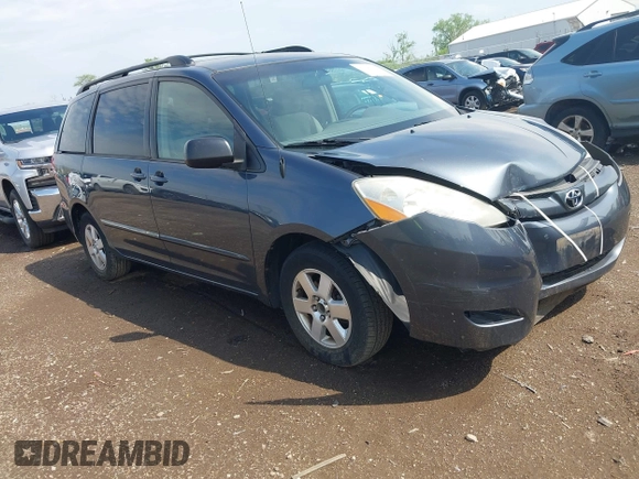 2008 Toyota Sienna with VIN 5TDZK23C98S157909, listed as a IAAI auction lot 42128545 with 168,552 mi miles and . Bid and sale history available at DreamBid. Image 1.