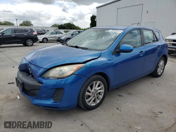 2012 Mazda Mazda3 i Touring with VIN JM1BL1L81C1567887, listed as a Copart auction lot 52646325 with 151,206 mi miles and Salvage Title. Bid and sale history available at carsss.com. Image 1.