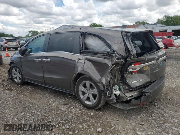2019 Honda Odyssey EX-L z VIN 5FNRL6H79KB133976, wystawiony jako Copart lot #56988215 z przebiegiem Nie podano mil oraz Szkoda całkowita • Salvage title. Historia ofert i sprzedaży dostępna na DreamBid. Obrazek 2.