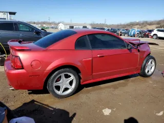 2002 Ford Mustang GT Deluxe with VIN 1FAFP42X32F186453, listed as a Copart auction lot 48418415 with 0 mi miles and Salvage Title. Bid and sale history available at carsss.com. Image 3.