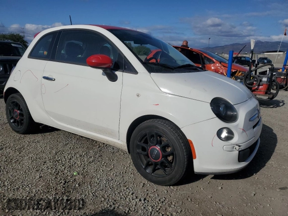 2015 FIAT 500 Pop with VIN 3C3CFFAR3FT612477, listed as a Copart auction lot 54774185 with 124,803 mi miles and Salvage title. Bid and sale history available at DreamBid. Image 4.