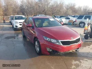 2011 Kia Optima LX with VIN KNAGM4A72B5072570, listed as a IAAI auction lot 41802542 with 188,922 mi miles. Bid and sale history available at carsss.com. Image 1.