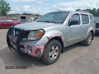 2005 Nissan Pathfinder SE with VIN 5N1AR18W45C779915, listed as a IAAI auction lot 42522452 with 260,904 mi miles and . Bid and sale history available at DreamBid. Image 2.